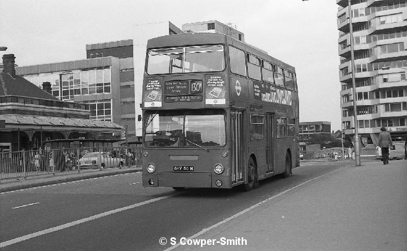 130B,BW56,39,DM1050,130B,Thornton Heath High St Via Purley Way,East Croydon,Aug 1978.jpg