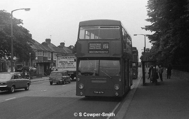 156,BW57,25,DMS1617,156,Becontree Chittys Lane,Barking,Aug 1978.jpg