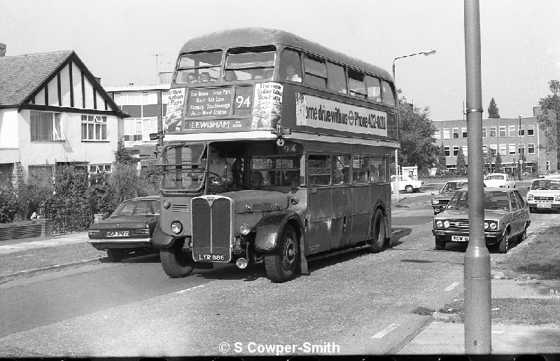 94,BW56,25,RT3467,94,Lewisham Bus Station,Petts Wood,Aug 1978.jpg