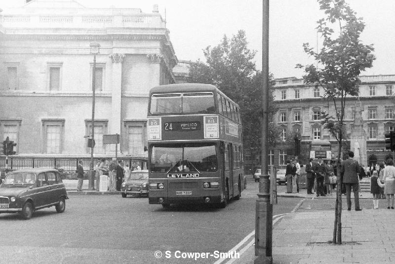 BW09,03, NHG732P, 24, Pimlico, Trafalgar Sq, Aug 76.JPG