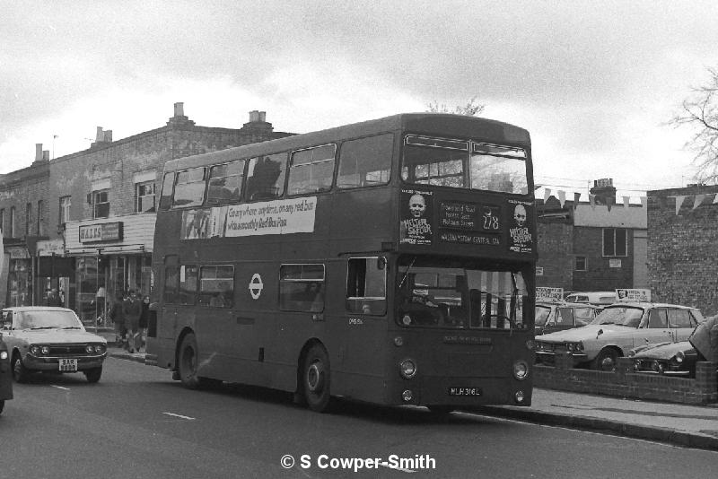 BW12,09,DMS1316,278,Walthmstow Central Stn,Stratford,021977.JPG